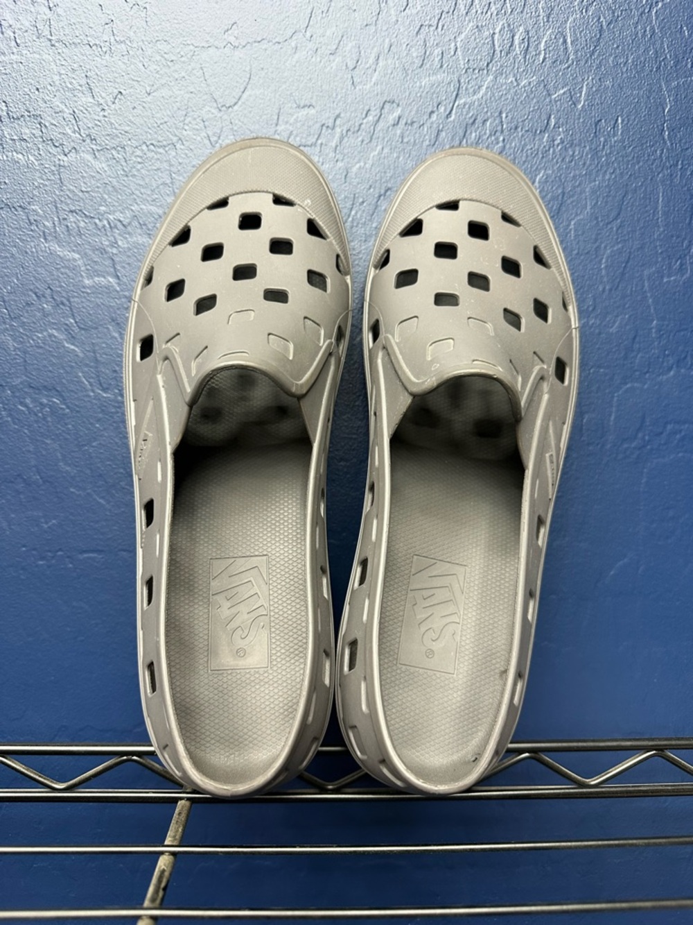 Vans Slip-On Vented Shoes in Light Gray